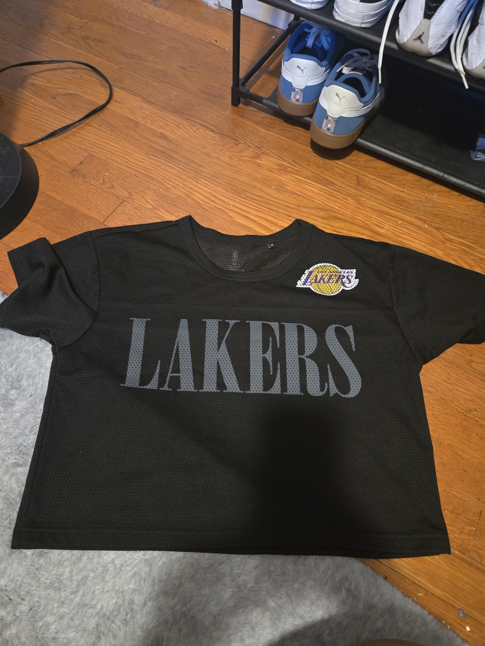 Kids Black Mesh Tee